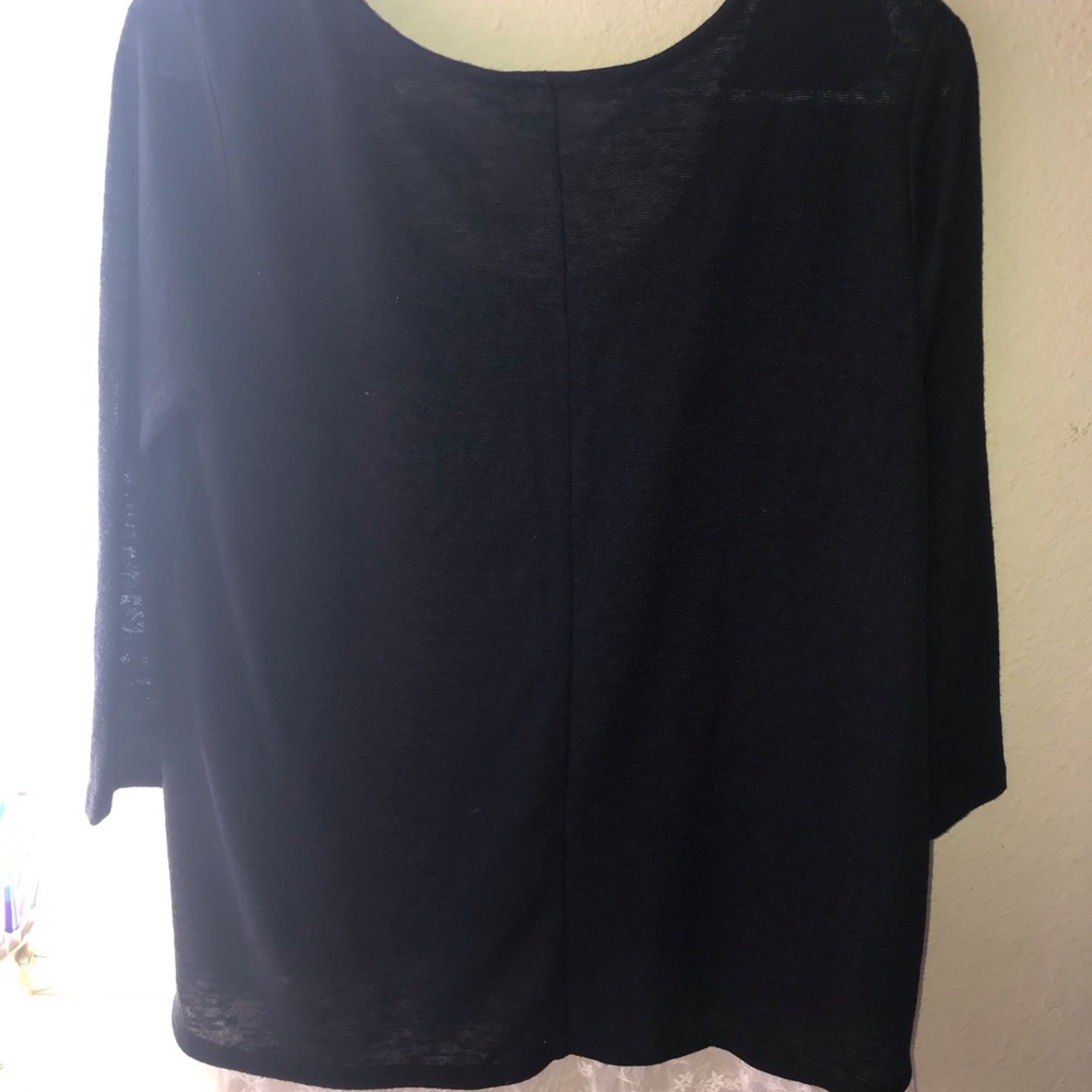 BLACK LACY TOP - Picture 3 of 3
